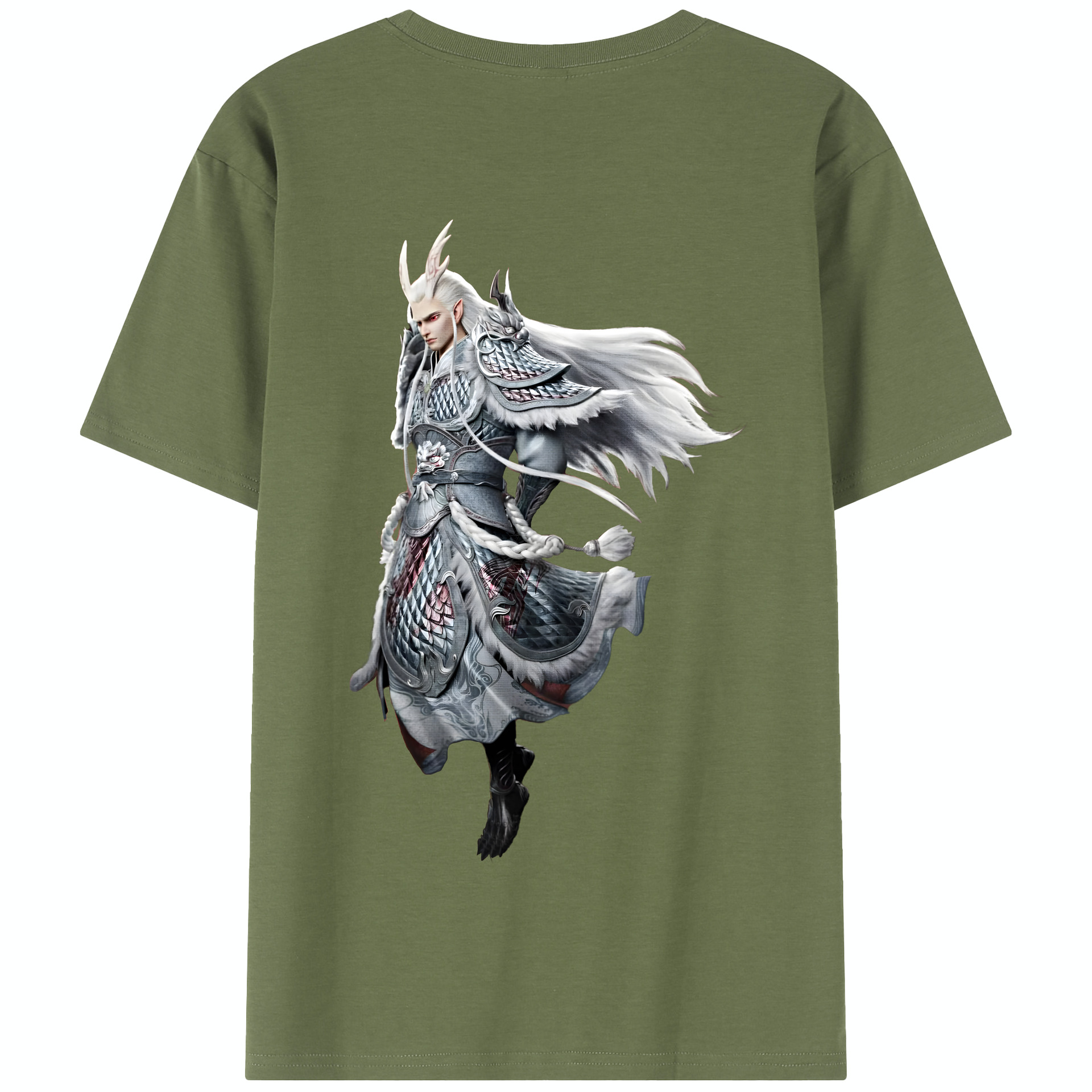 （画像用） Ne Zha 2 ナタ 魔童の大暴れ 綿100％半袖Tシャツ（背面プリント）